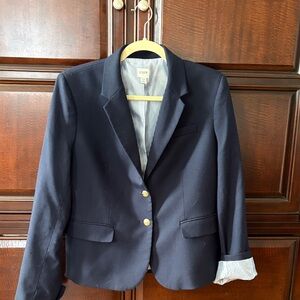 J. Crew Dark Blue Blazer with Gold Buttons